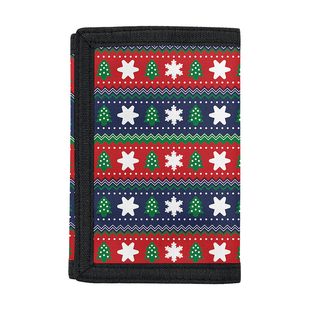 Scandinavian Christmas Pattern Print Trifold Wallet