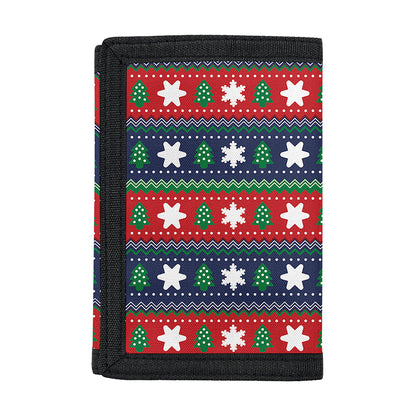 Scandinavian Christmas Pattern Print Trifold Wallet