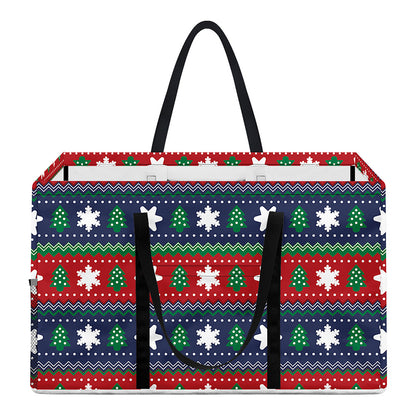 Scandinavian Christmas Pattern Print Utility Tote Bag