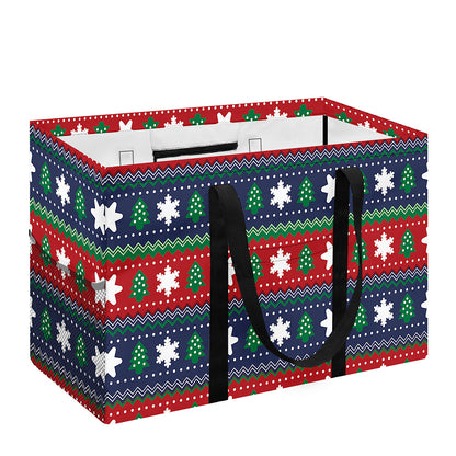 Scandinavian Christmas Pattern Print Utility Tote Bag
