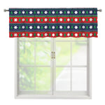 Scandinavian Christmas Pattern Print Window Valance