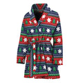 Scandinavian Christmas Pattern Print Women's Bathrobe