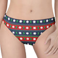 Scandinavian Christmas Pattern Print Women's Thong
