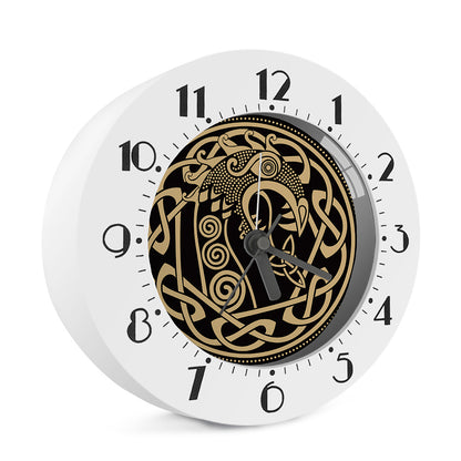 Scandinavian Viking Dragon Print Alarm Clock