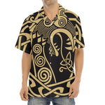 Scandinavian Viking Dragon Print Aloha Shirt