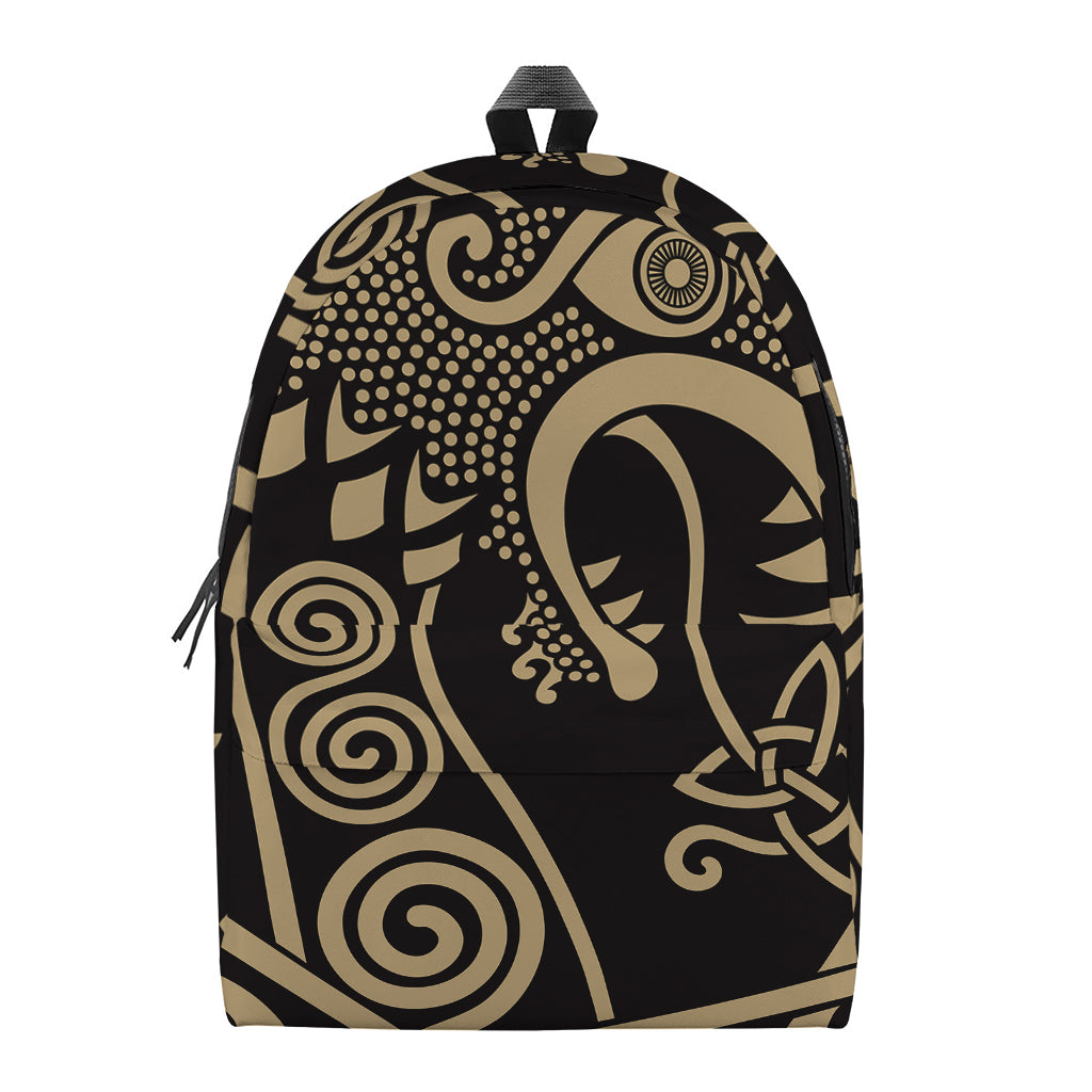 Scandinavian Viking Dragon Print Backpack