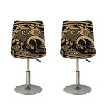 Scandinavian Viking Dragon Print Bar Stool Covers