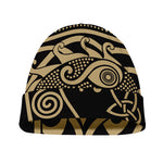 Scandinavian Viking Dragon Print Beanie