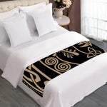 Scandinavian Viking Dragon Print Bed Runner