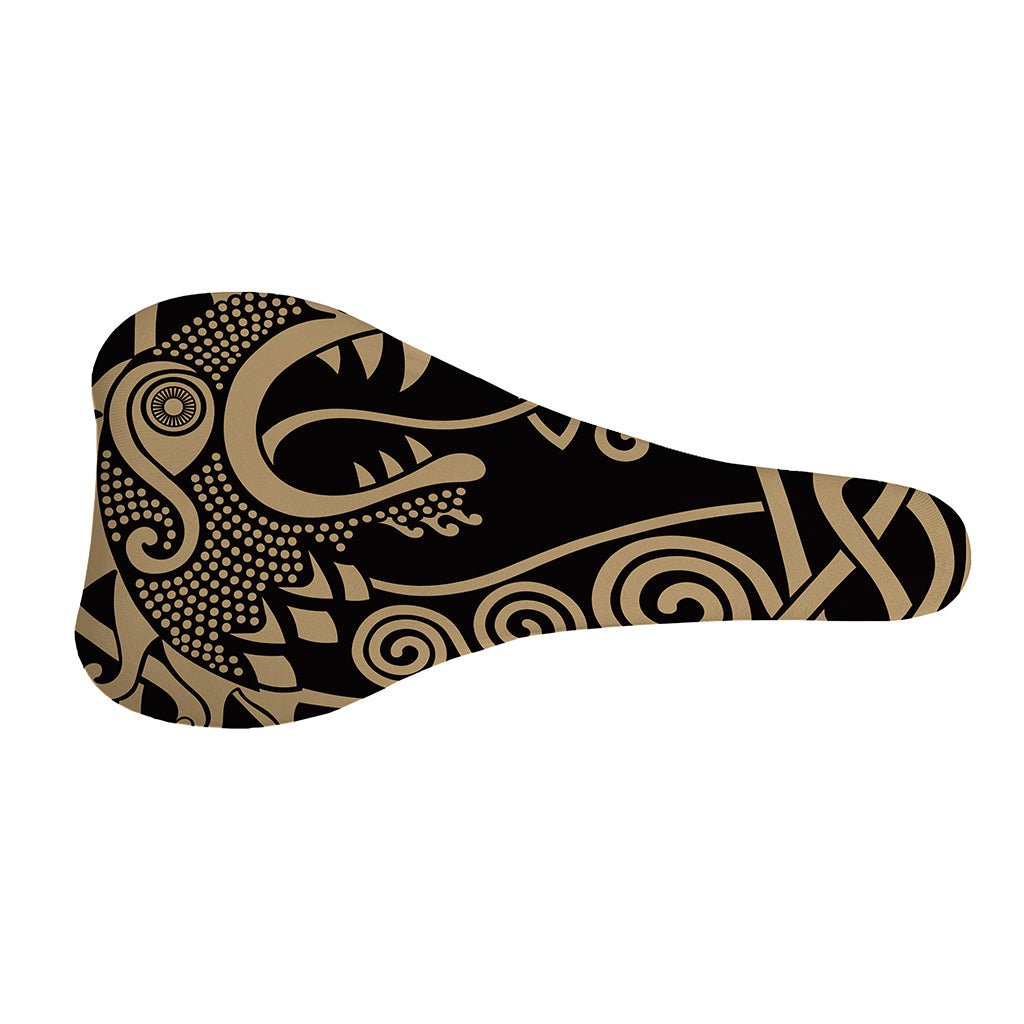 Scandinavian Viking Dragon Print Bicycle Seat Cover