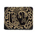 Scandinavian Viking Dragon Print Bifold Wallet