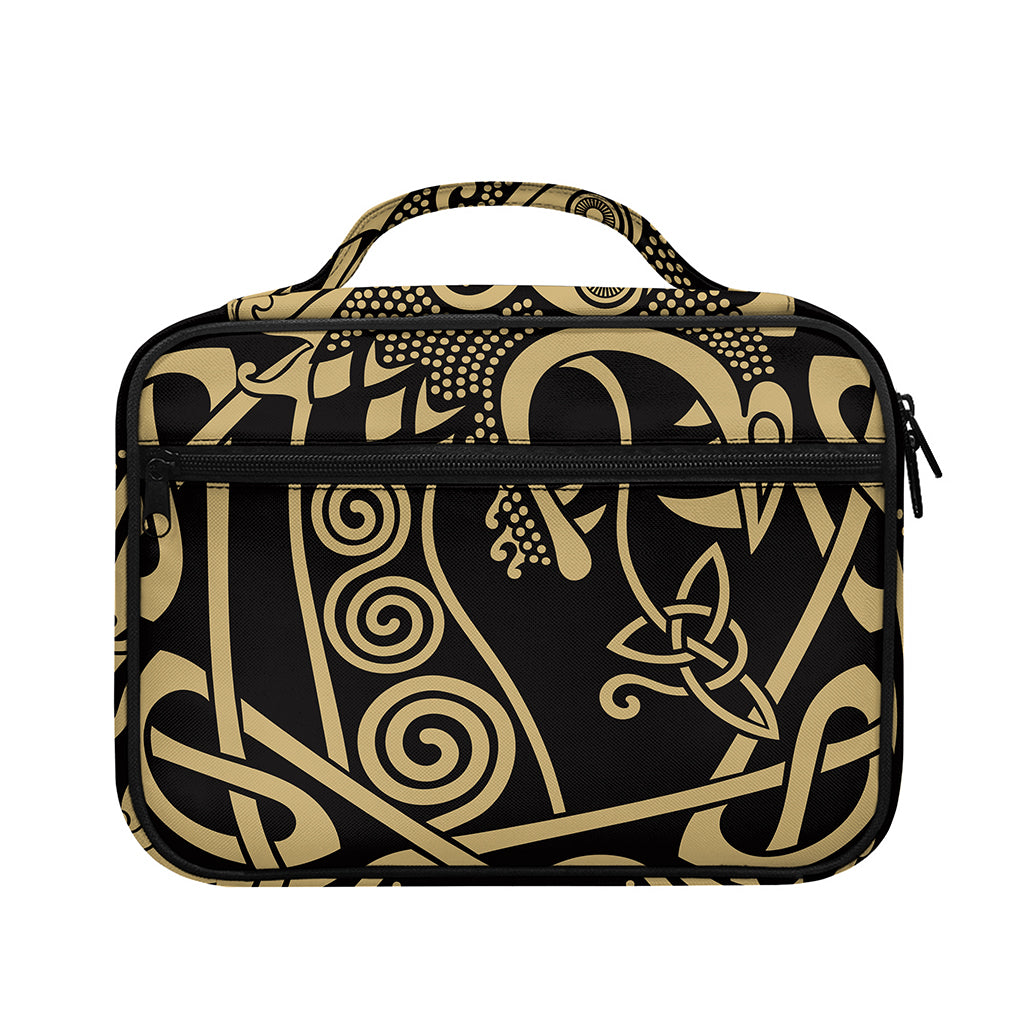 Scandinavian Viking Dragon Print Briefcase Bible Bag
