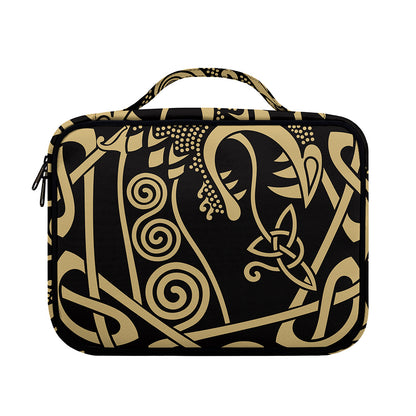 Scandinavian Viking Dragon Print Briefcase Bible Bag