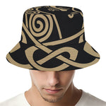 Scandinavian Viking Dragon Print Bucket Hat