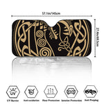 Scandinavian Viking Dragon Print Car Windshield Sun Shade