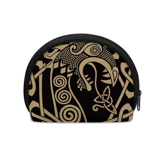 Scandinavian Viking Dragon Print Coin Purse