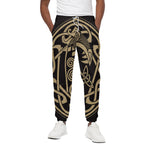 Scandinavian Viking Dragon Print Cotton Pants