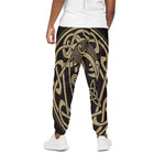 Scandinavian Viking Dragon Print Cotton Pants