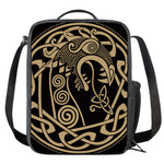 Scandinavian Viking Dragon Print Crossbody Lunch Bag