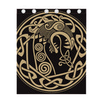 Scandinavian Viking Dragon Print Curtain