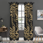 Scandinavian Viking Dragon Print Curtain