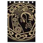 Scandinavian Viking Dragon Print Curtain