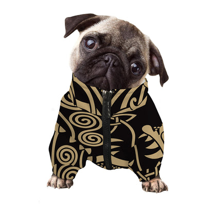 Scandinavian Viking Dragon Print Dog Zip Up Jacket
