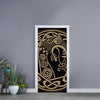 Scandinavian Viking Dragon Print Door Sticker