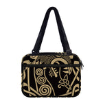 Scandinavian Viking Dragon Print Double Strap Bible Bag