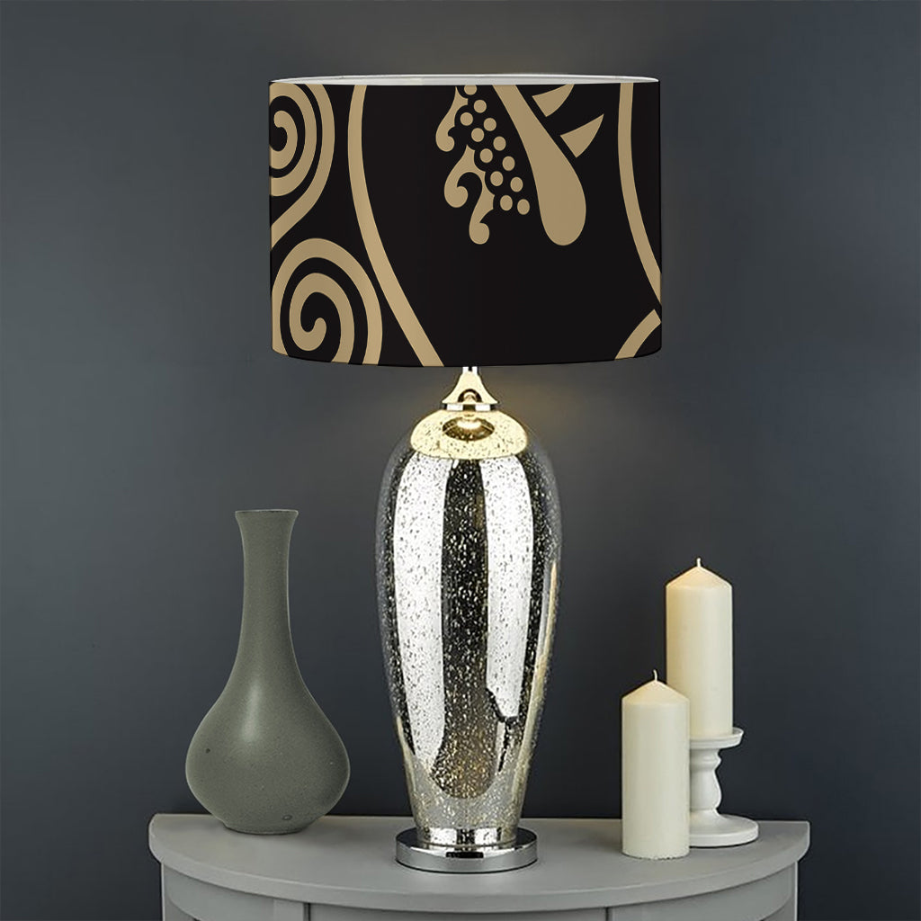Scandinavian Viking Dragon Print Drum Lamp Shade