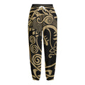 Scandinavian Viking Dragon Print Fleece Lined Knit Pants