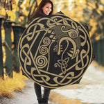 Scandinavian Viking Dragon Print Foldable Umbrella
