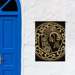 Scandinavian Viking Dragon Print Garden Flag