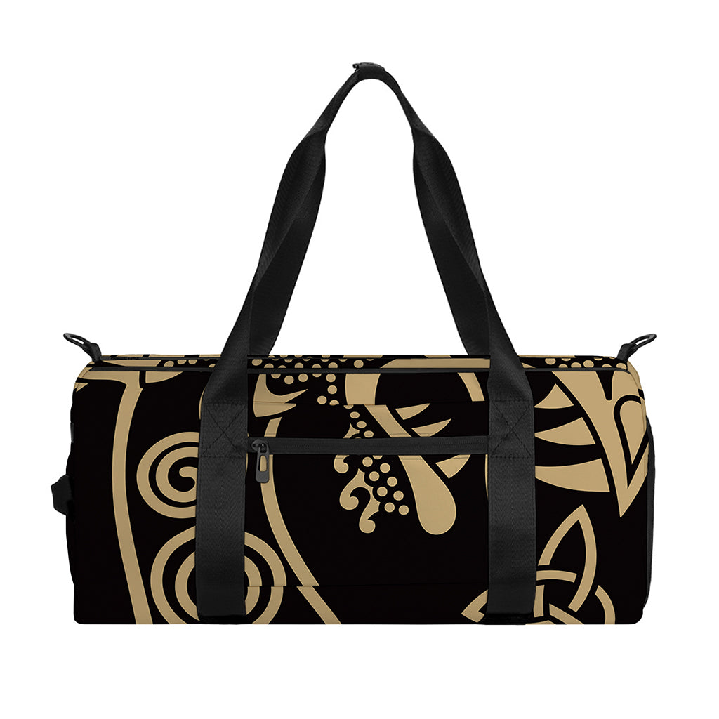 Scandinavian Viking Dragon Print Gym Bag