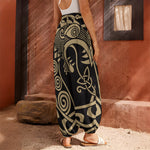 Scandinavian Viking Dragon Print Harem Pants