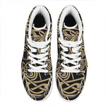 Scandinavian Viking Dragon Print High Top Leather Sneakers