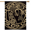 Scandinavian Viking Dragon Print House Flag