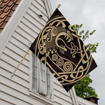 Scandinavian Viking Dragon Print House Flag