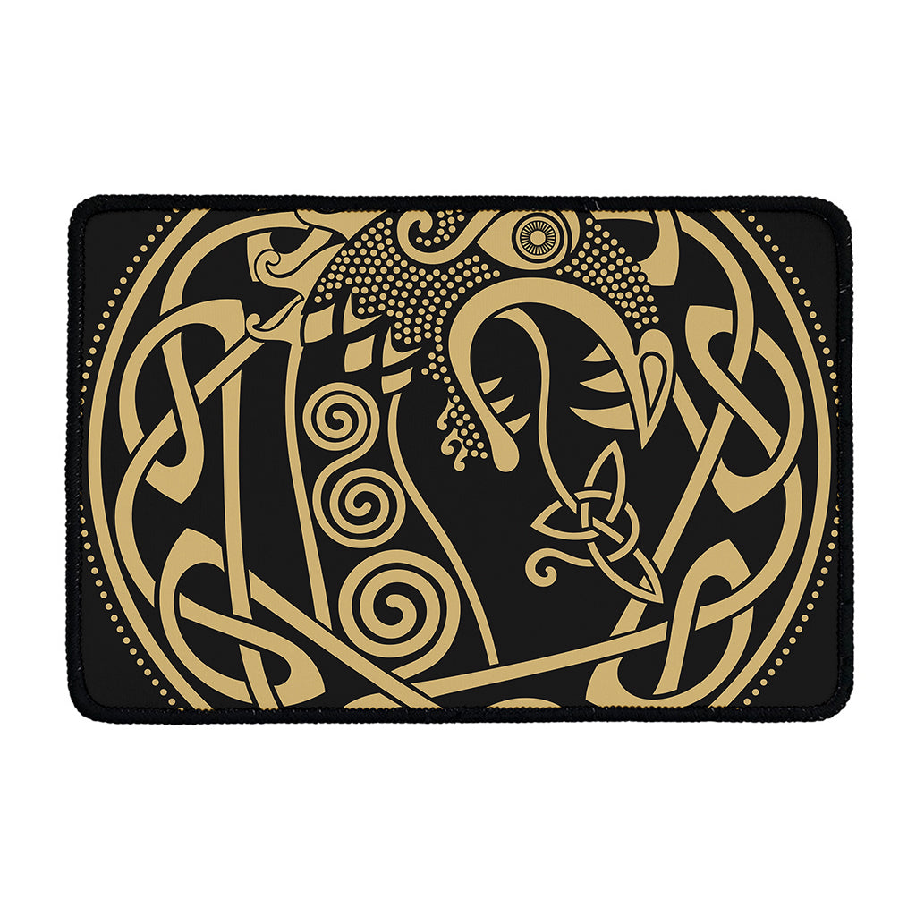 Scandinavian Viking Dragon Print Kitchen Mat