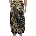 Scandinavian Viking Dragon Print Lantern Pants