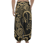 Scandinavian Viking Dragon Print Lantern Pants