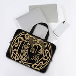 Scandinavian Viking Dragon Print Laptop Sleeve With Handle