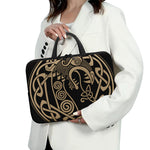 Scandinavian Viking Dragon Print Laptop Sleeve With Handle