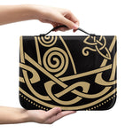 Scandinavian Viking Dragon Print Leather Bible Cover