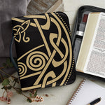 Scandinavian Viking Dragon Print Leather Bible Cover