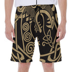 Scandinavian Viking Dragon Print Men's Beach Shorts