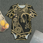 Scandinavian Viking Dragon Print Men's Bodysuit
