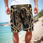 Scandinavian Viking Dragon Print Men's Cargo Shorts