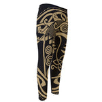 Scandinavian Viking Dragon Print Men's Compression Pants