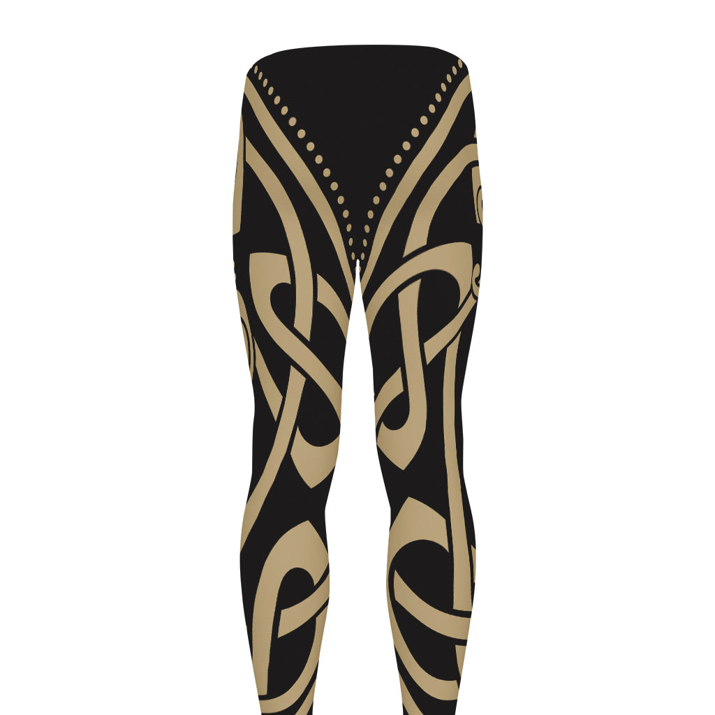Scandinavian Viking Dragon Print Men's leggings